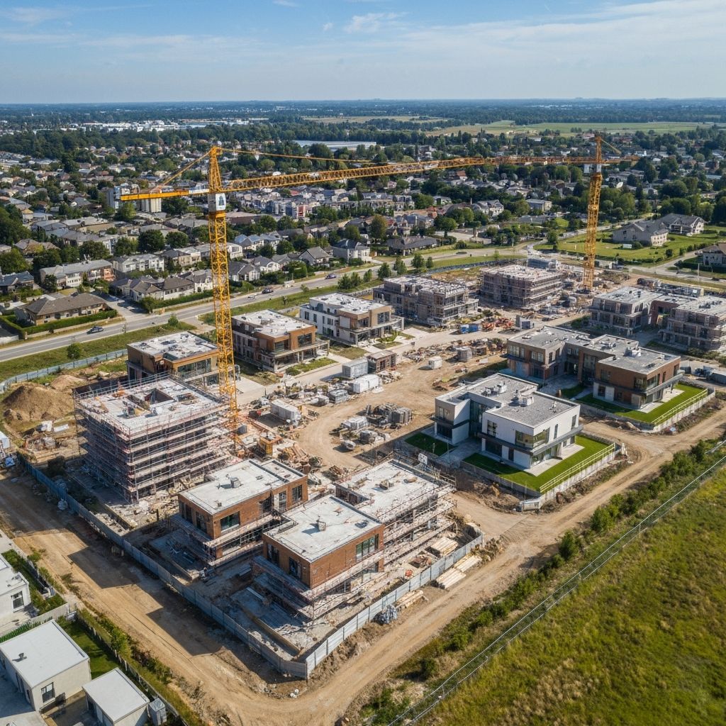 Aerial view of Fortis Group residential development project